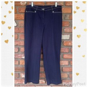 TanJay Denim Jeans Pants Dark Wash Contrast Stitch Size 14